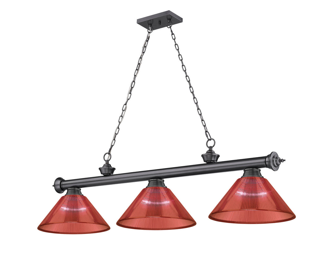 Z-Lite Cordon 2306-3BP-PRD Pendant Light - Bronze Plate