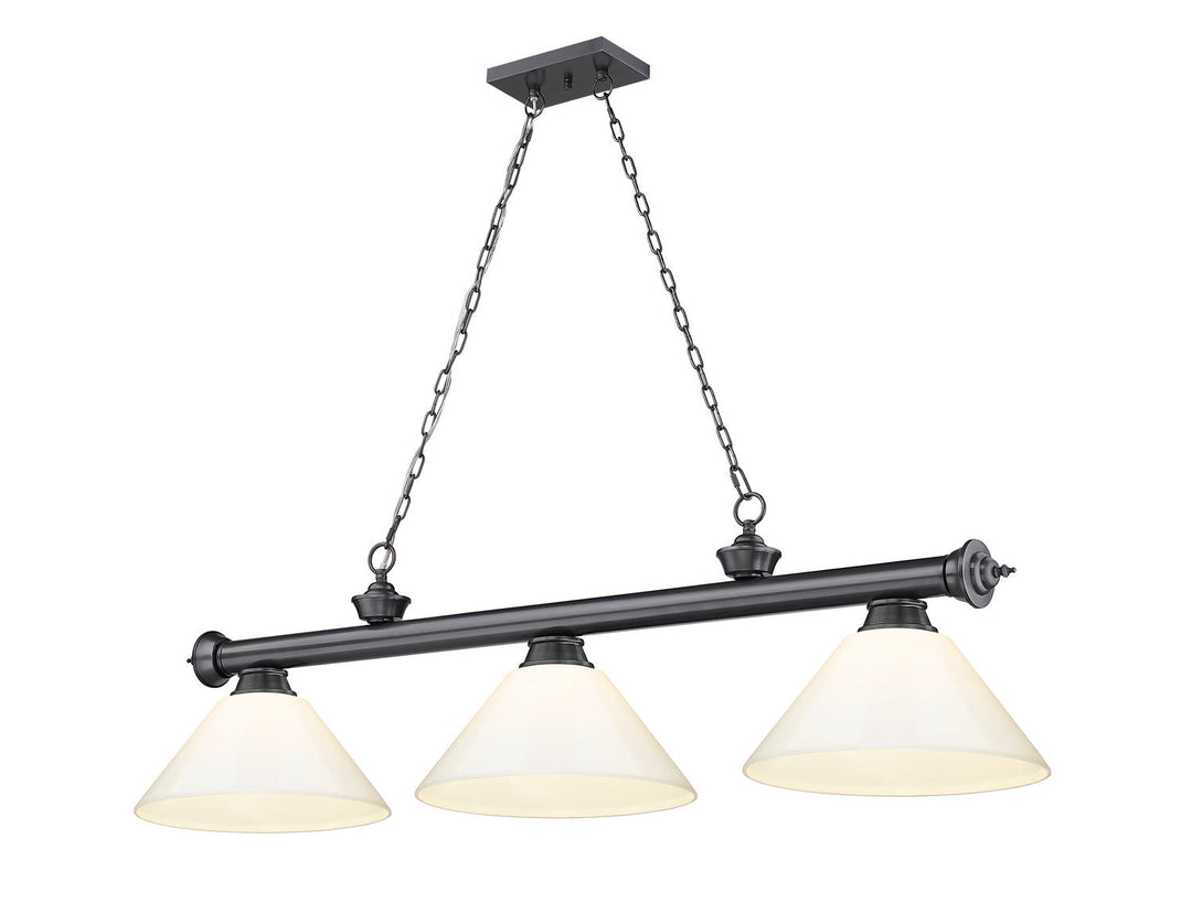 Z-Lite Cordon 2306-3BP-PWH Pendant Light - Bronze Plate