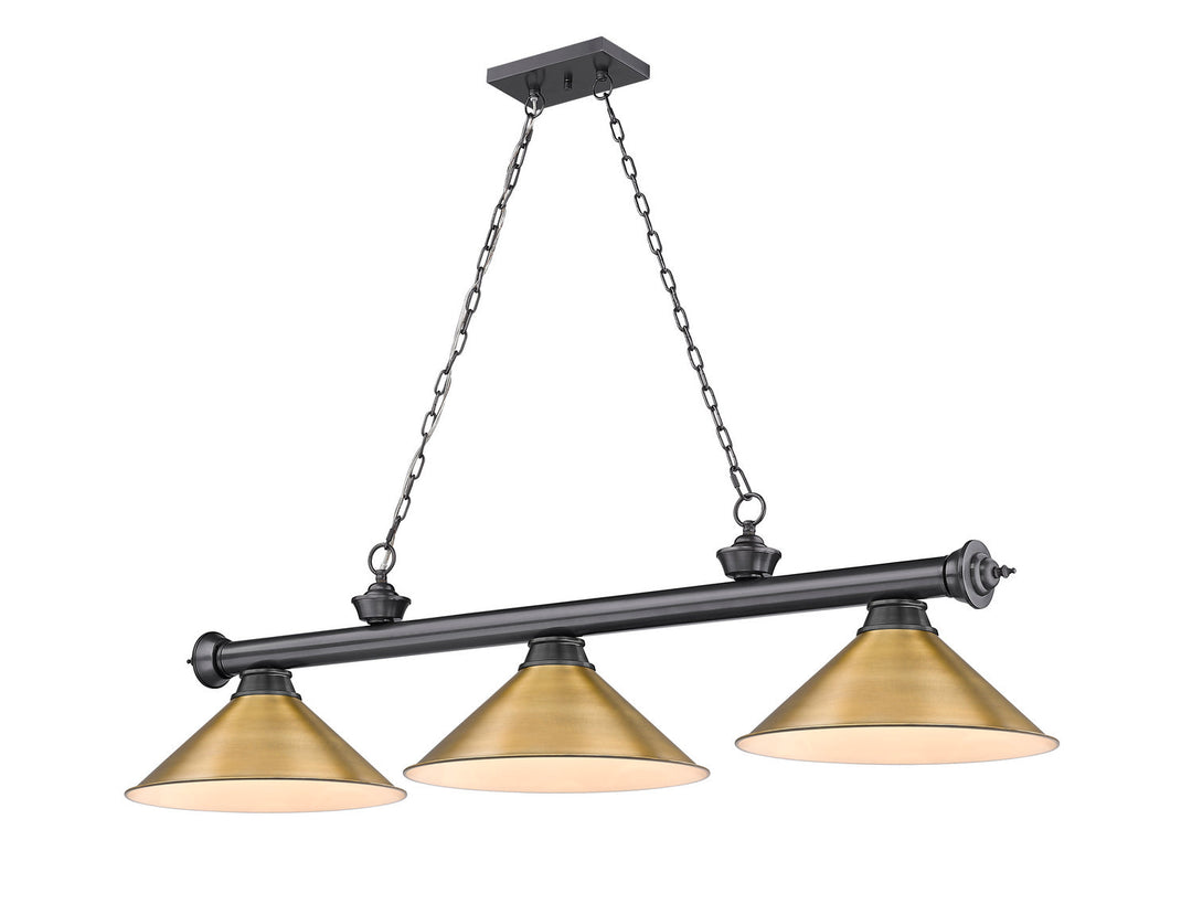 Z-Lite Cordon 2306-3BP-RB15 Pendant Light - Bronze Plate