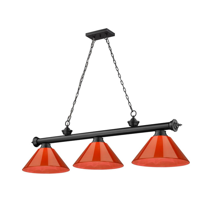 Z-Lite Cordon 2306-3MB-ARBG Pendant Light - Matte Black