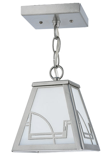 Meyda Tiffany Lighting 116750 Revival One Light Mini Pendant Outdoor Pewter, Nickel, Silver