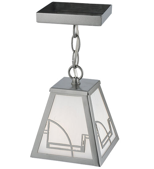 Meyda Tiffany Lighting 116750 Revival One Light Mini Pendant Outdoor Pewter, Nickel, Silver