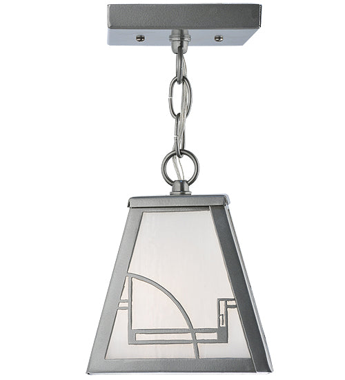 Meyda Tiffany Lighting 116750 Revival One Light Mini Pendant Outdoor Pewter, Nickel, Silver