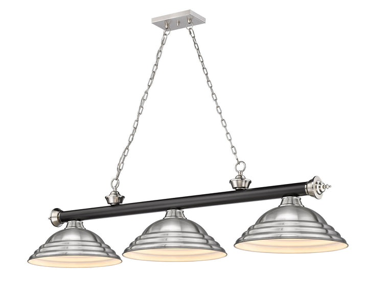 Z-Lite Cordon 2306-3MB-BN-SBN Pendant Light - Matte Black / Brushed Nickel
