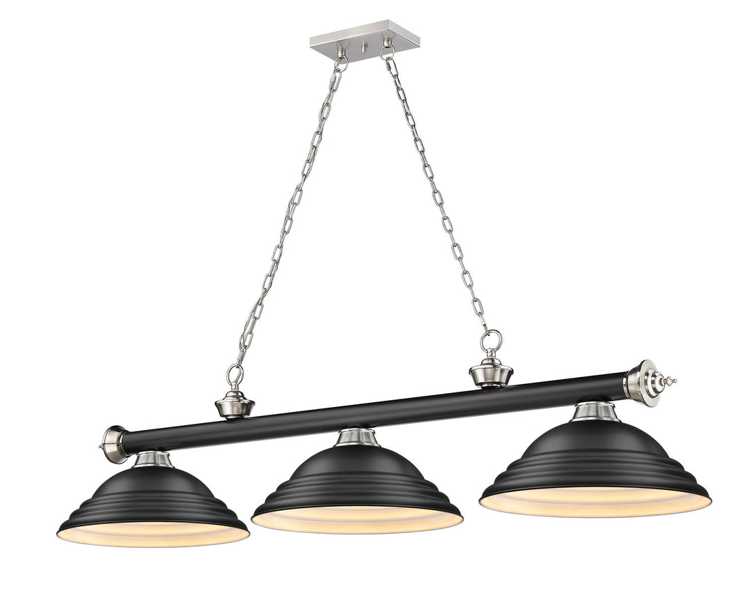 Z-Lite Cordon 2306-3MB-BN-SMB Pendant Light - Matte Black / Brushed Nickel