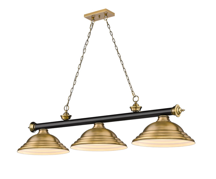 Z-Lite Cordon 2306-3MB-RB-SRB Pendant Light - Matte Black / Rubbed Brass