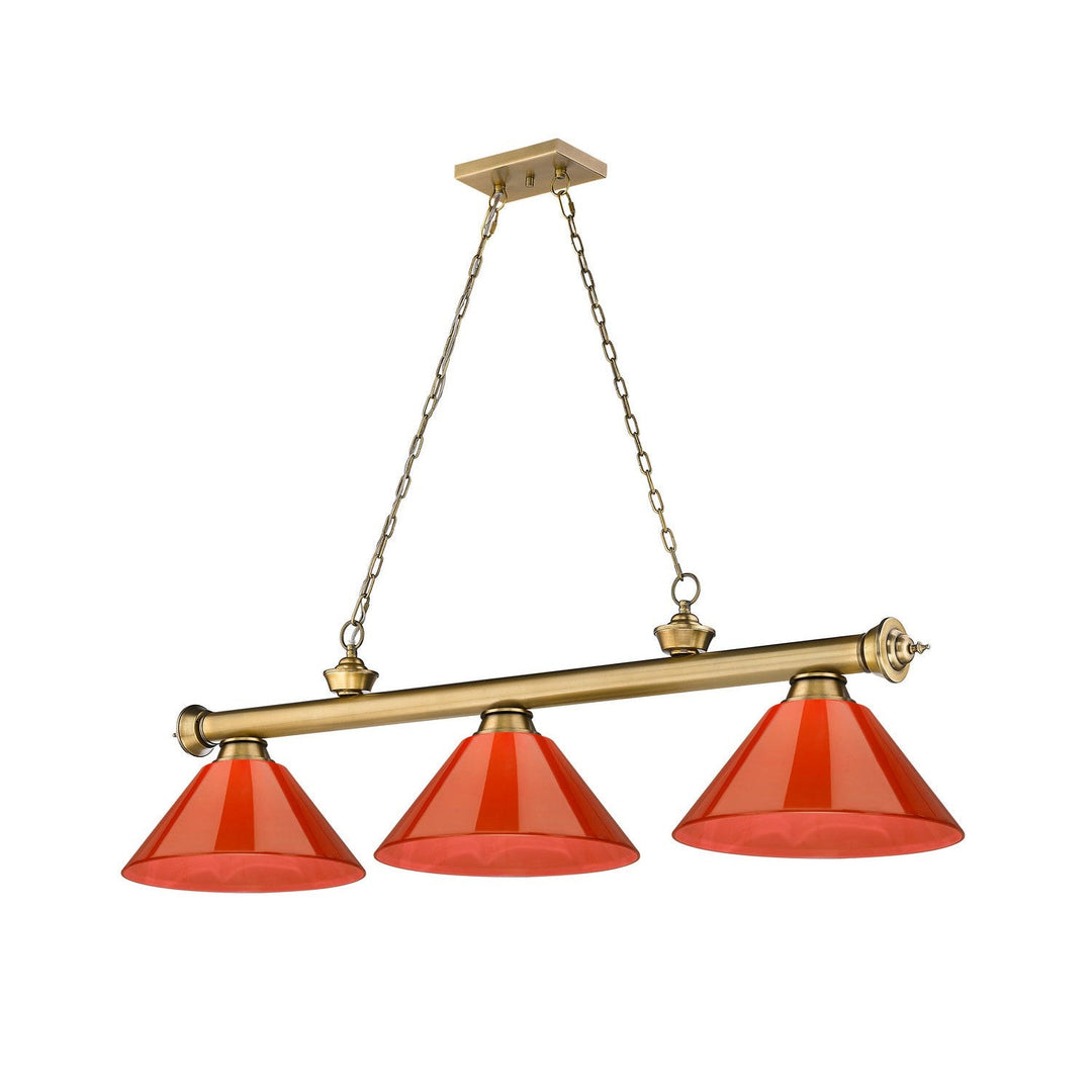 Z-Lite Cordon 2306-3RB-ARBG Pendant Light - Rubbed Brass