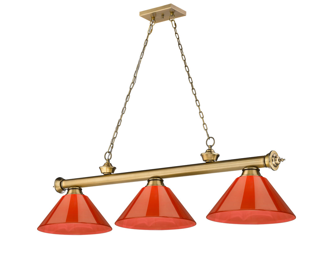 Z-Lite Cordon 2306-3RB-ARBG Pendant Light - Rubbed Brass