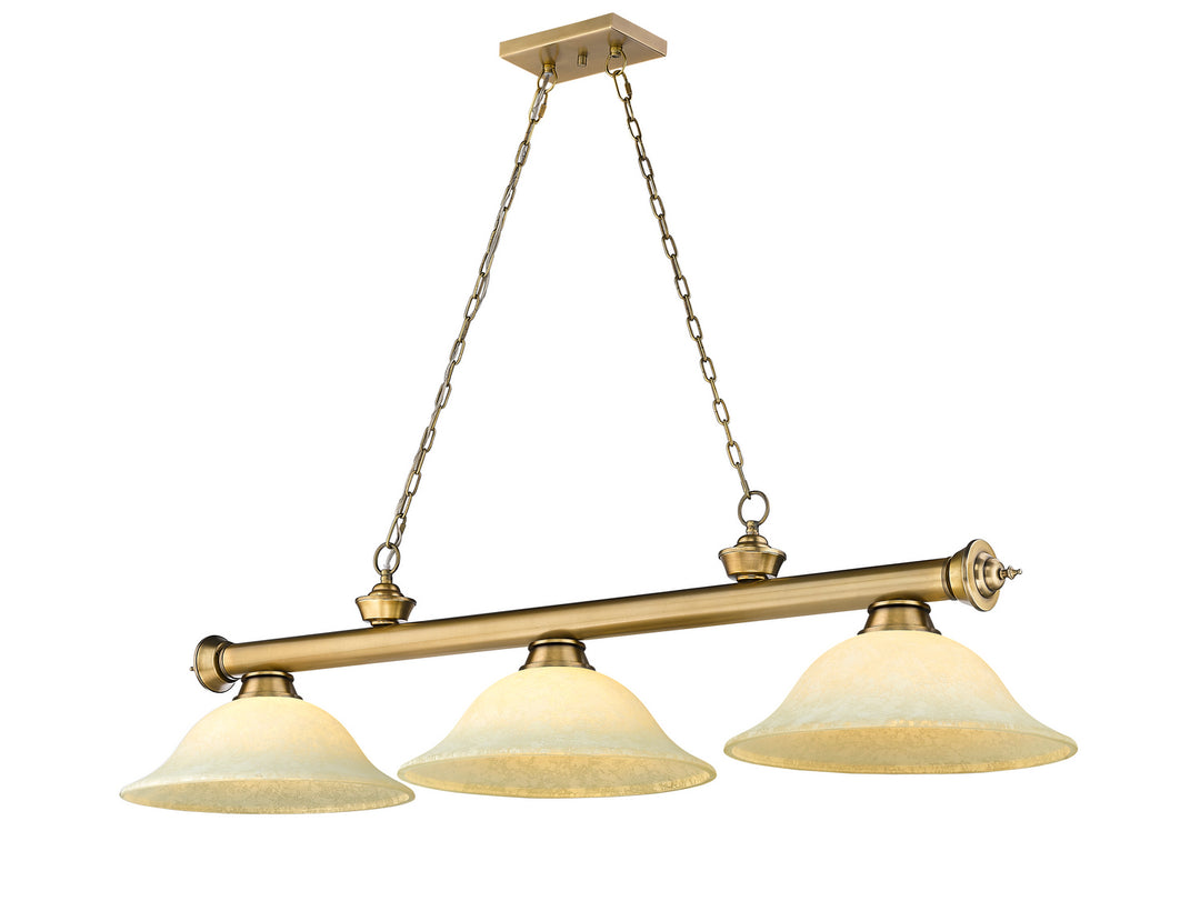 Z-Lite Cordon 2306-3RB-GM16 Pendant Light - Rubbed Brass