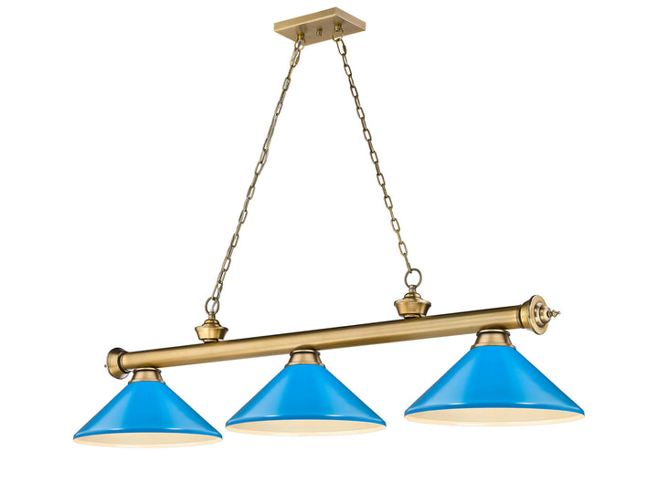Z-Lite Cordon 2306-3RB-MEB Pendant Light - Rubbed Brass
