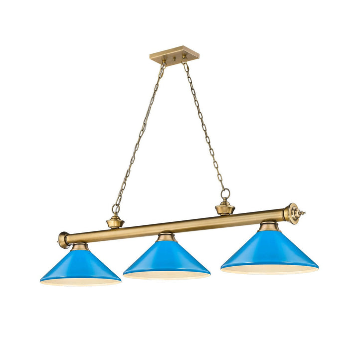 Z-Lite Cordon 2306-3RB-MEB Pendant Light - Rubbed Brass