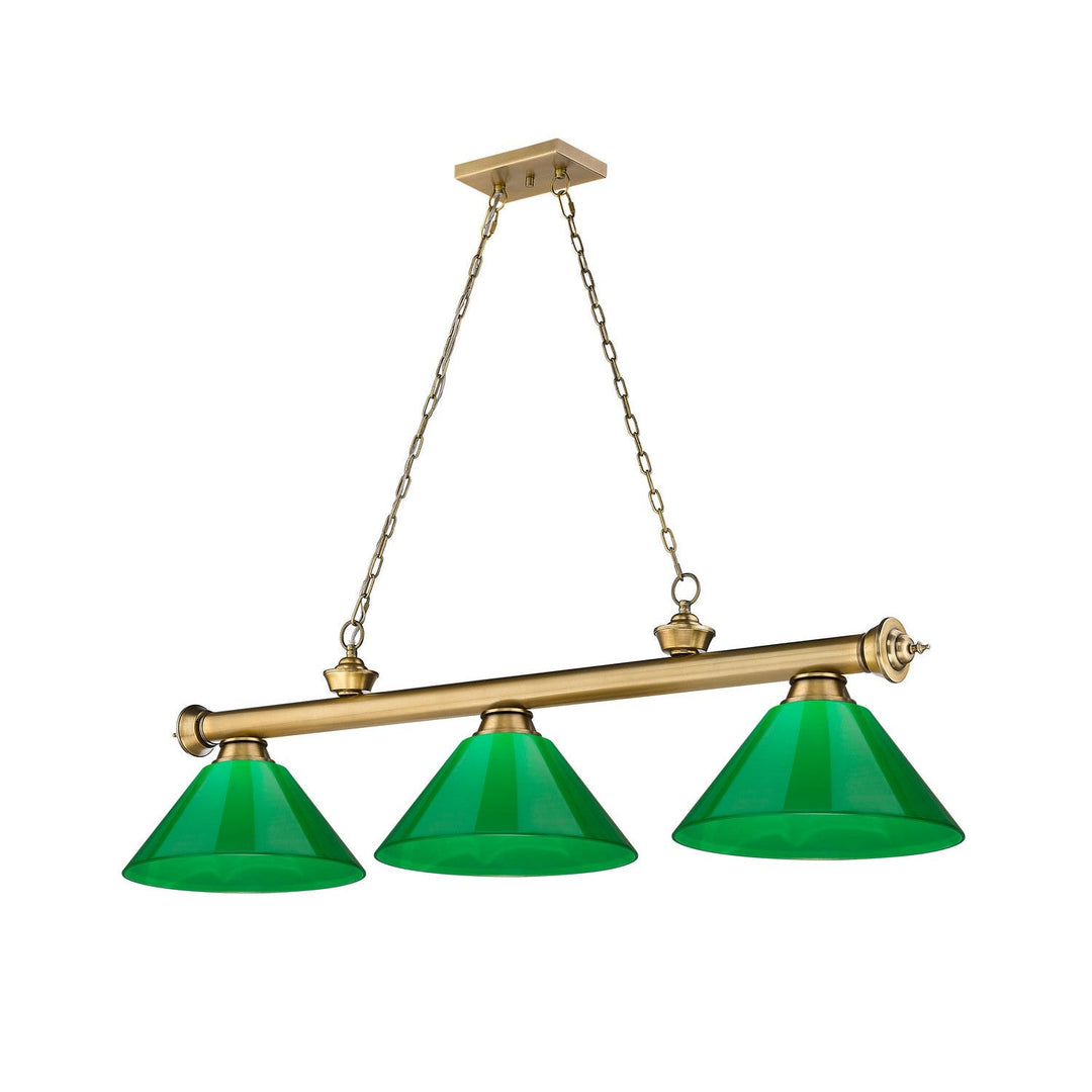 Z-Lite Cordon 2306-3RB-PGR Pendant Light - Rubbed Brass