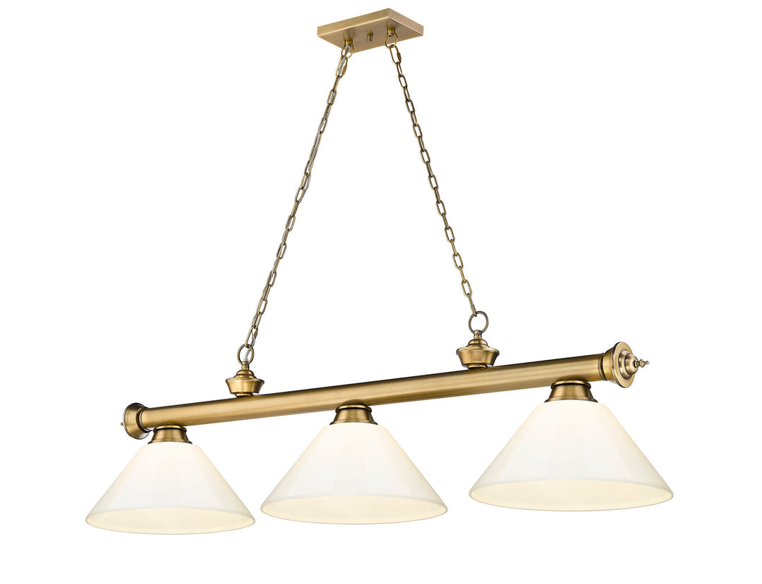 Z-Lite Cordon 2306-3RB-PWH Pendant Light - Rubbed Brass
