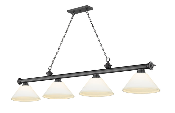 Z-Lite Cordon 2306-4BP-AMO14 Pendant Light - Bronze Plate