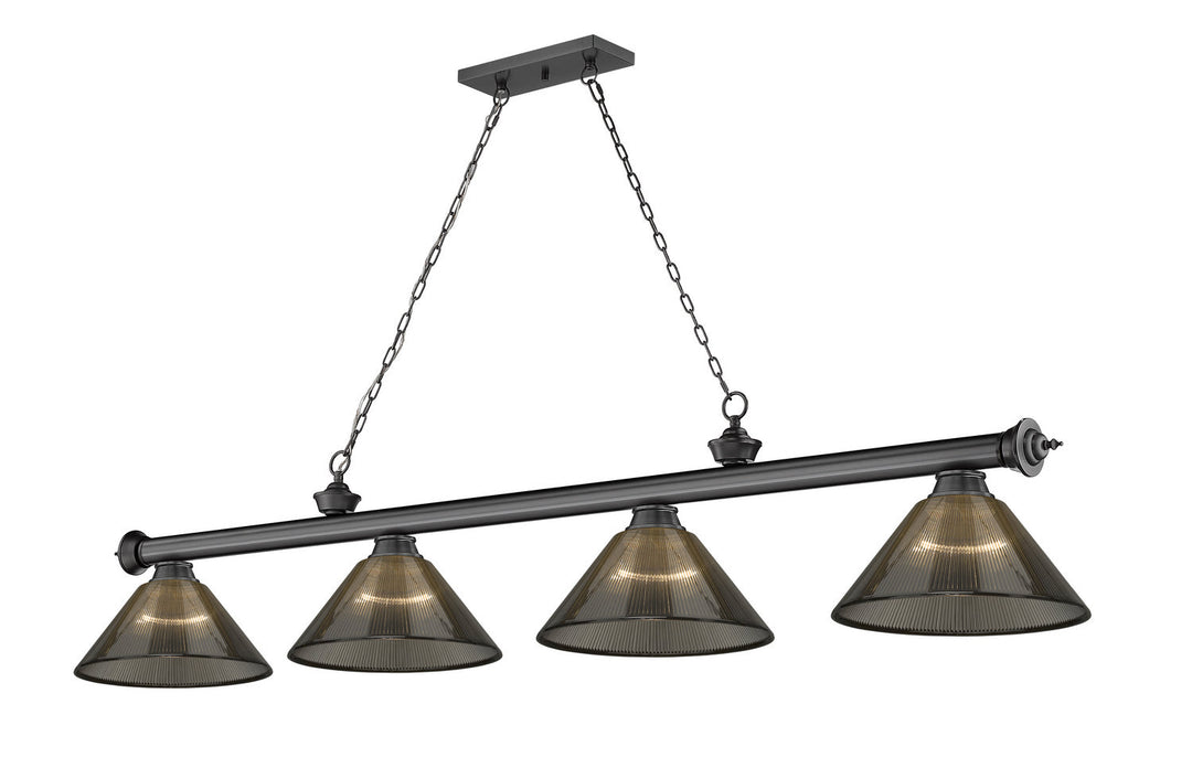 Z-Lite Cordon 2306-4BP-ARS Pendant Light - Bronze Plate