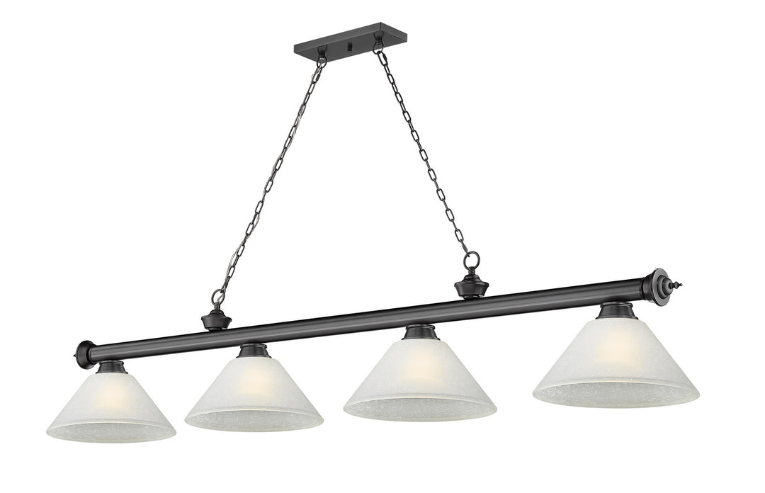 Z-Lite Cordon 2306-4BP-AWL14 Pendant Light - Bronze Plate
