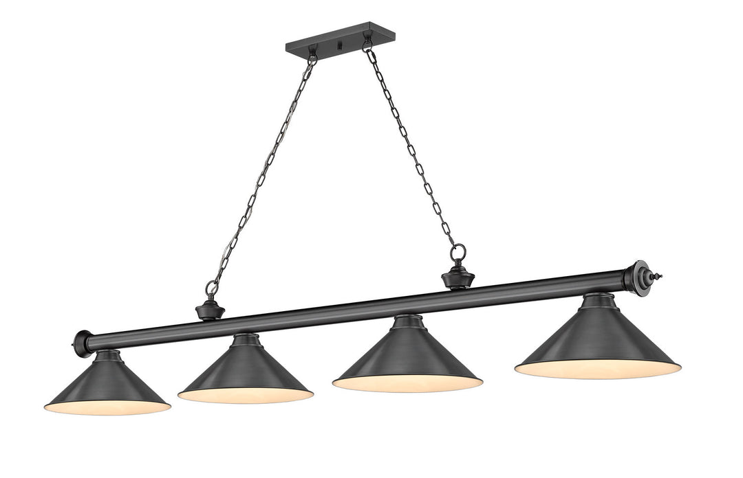 Z-Lite Cordon 2306-4BP-BP15 Pendant Light - Bronze Plate