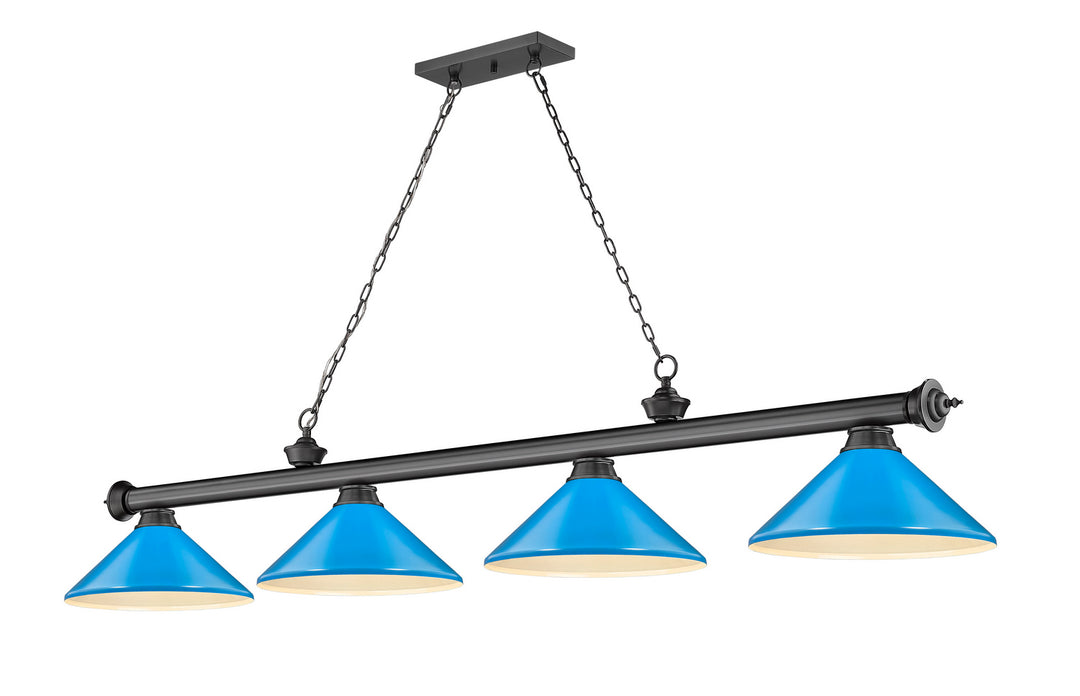 Z-Lite Cordon 2306-4BP-MEB Pendant Light - Bronze Plate
