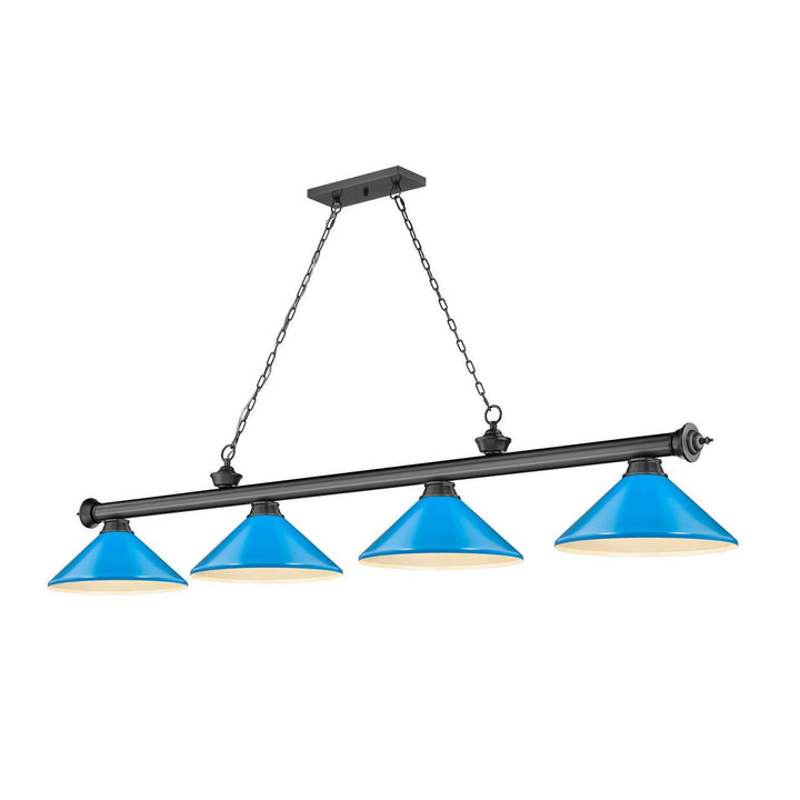 Z-Lite Cordon 2306-4BP-MEB Pendant Light - Bronze Plate