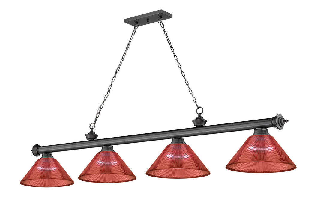Z-Lite Cordon 2306-4BP-PRD Pendant Light - Bronze Plate