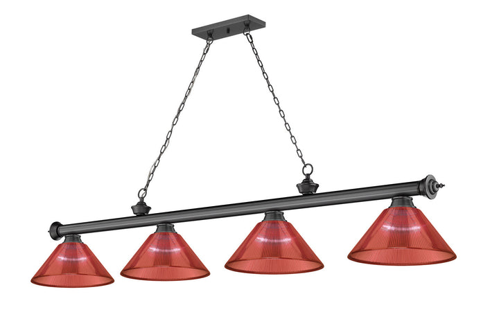 Z-Lite Cordon 2306-4BP-PRD Pendant Light - Bronze Plate