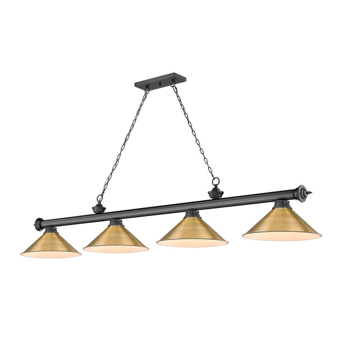 Z-Lite Cordon 2306-4BP-RB15 Pendant Light - Bronze Plate