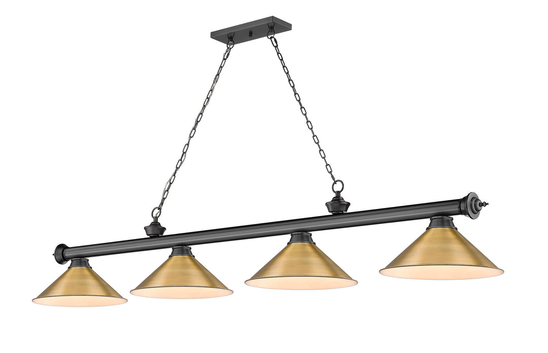 Z-Lite Cordon 2306-4BP-RB15 Pendant Light - Bronze Plate