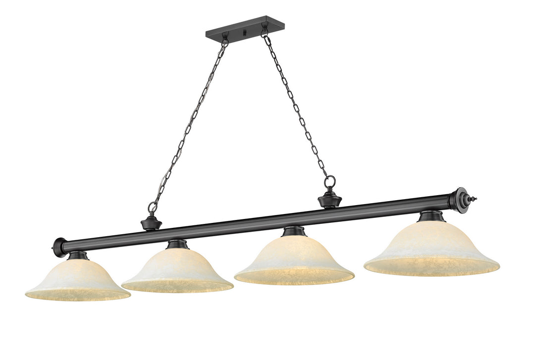 Z-Lite Cordon 2306-4BP-WM16 Pendant Light - Bronze Plate