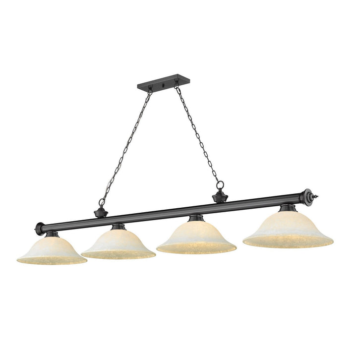 Z-Lite Cordon 2306-4BP-WM16 Pendant Light - Bronze Plate