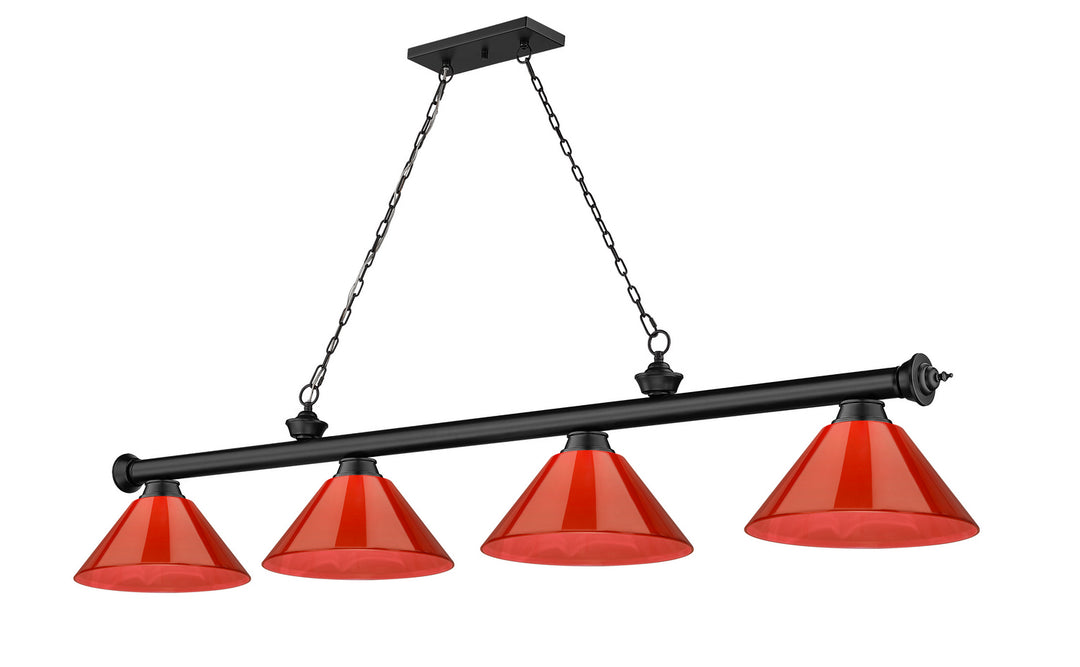 Z-Lite Cordon 2306-4MB-ARBG Pendant Light - Matte Black