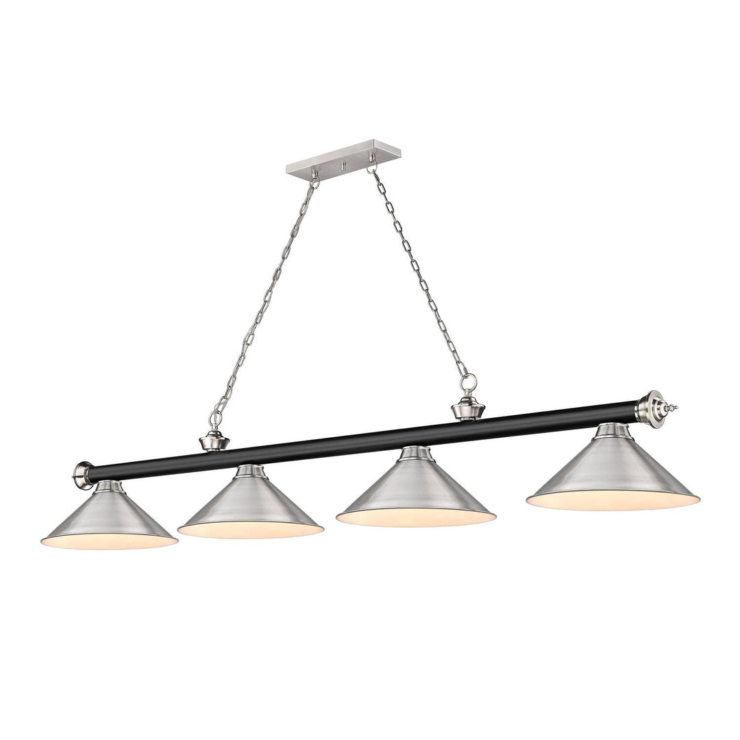 Z-Lite Cordon 2306-4MB-BN-BN15 Pendant Light - Matte Black / Brushed Nickel