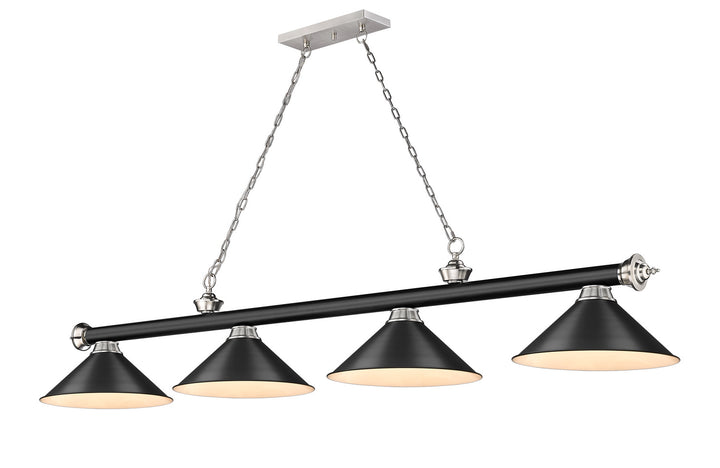 Z-Lite Cordon 2306-4MB-BN-MB15 Pendant Light - Matte Black / Brushed Nickel