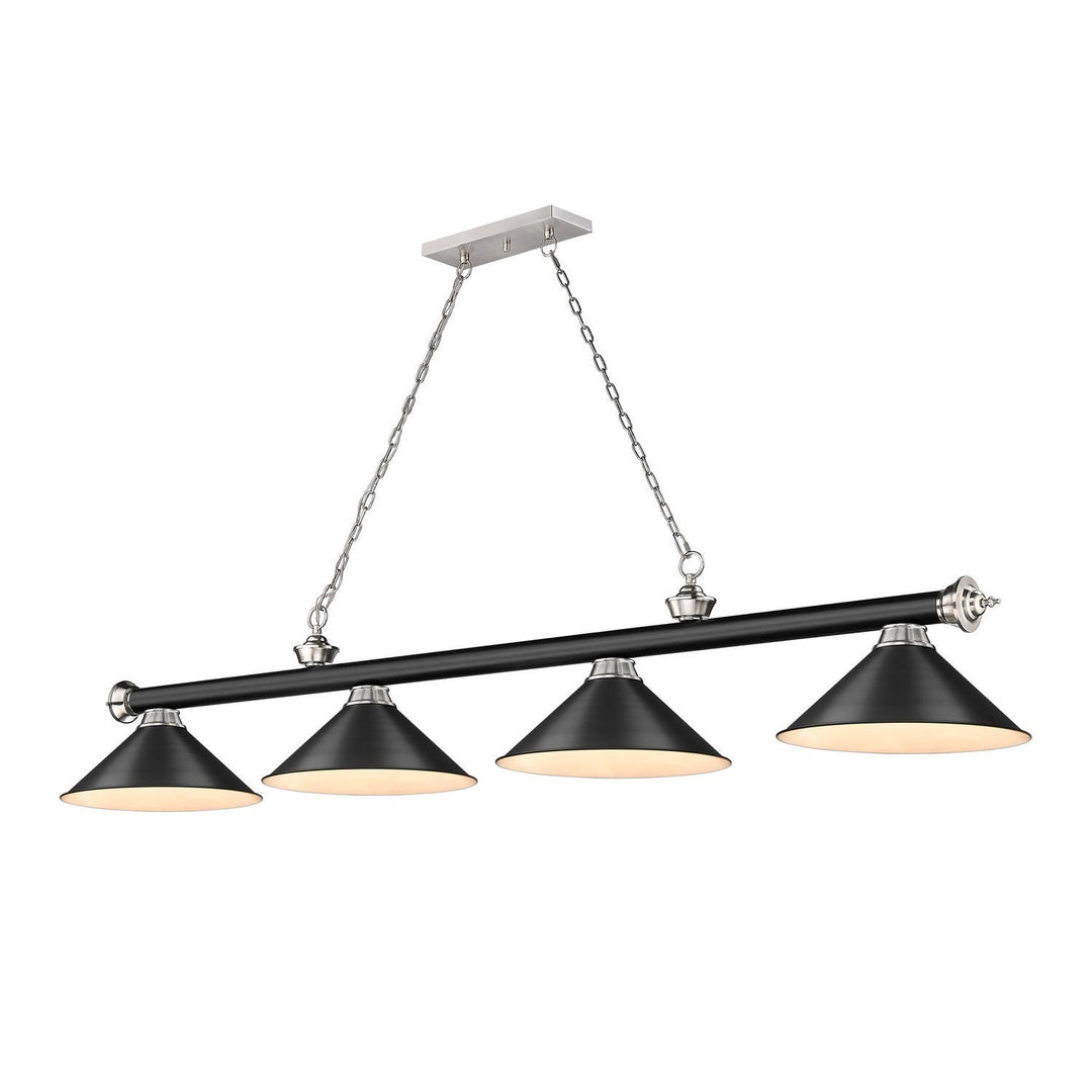 Z-Lite Cordon 2306-4MB-BN-MB15 Pendant Light - Matte Black / Brushed Nickel
