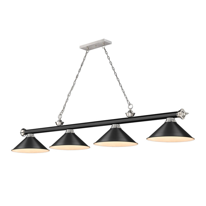 Z-Lite Cordon 2306-4MB-BN-MB15 Pendant Light - Matte Black / Brushed Nickel