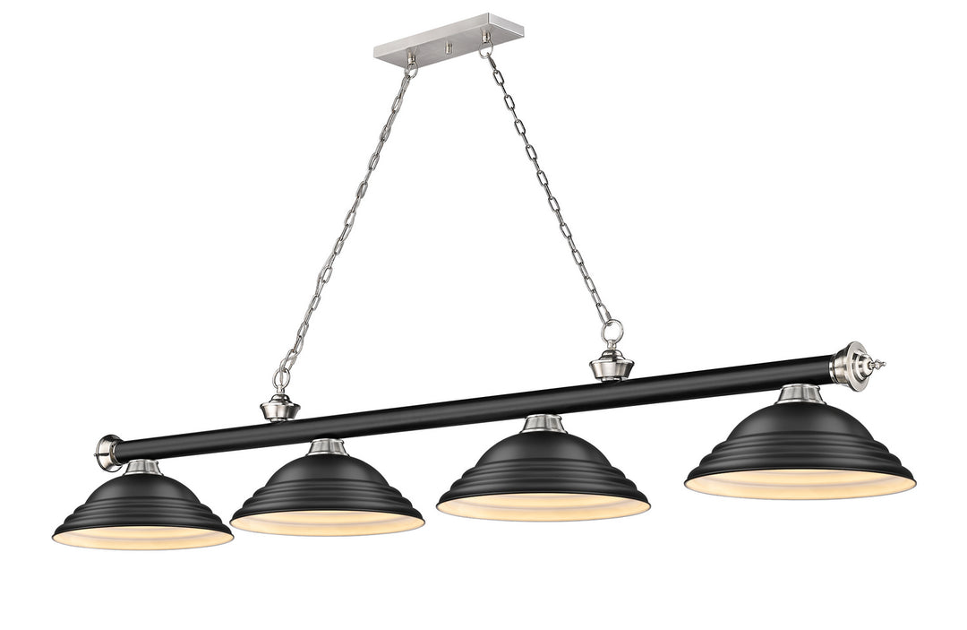 Z-Lite Cordon 2306-4MB-BN-SMB Pendant Light - Matte Black / Brushed Nickel