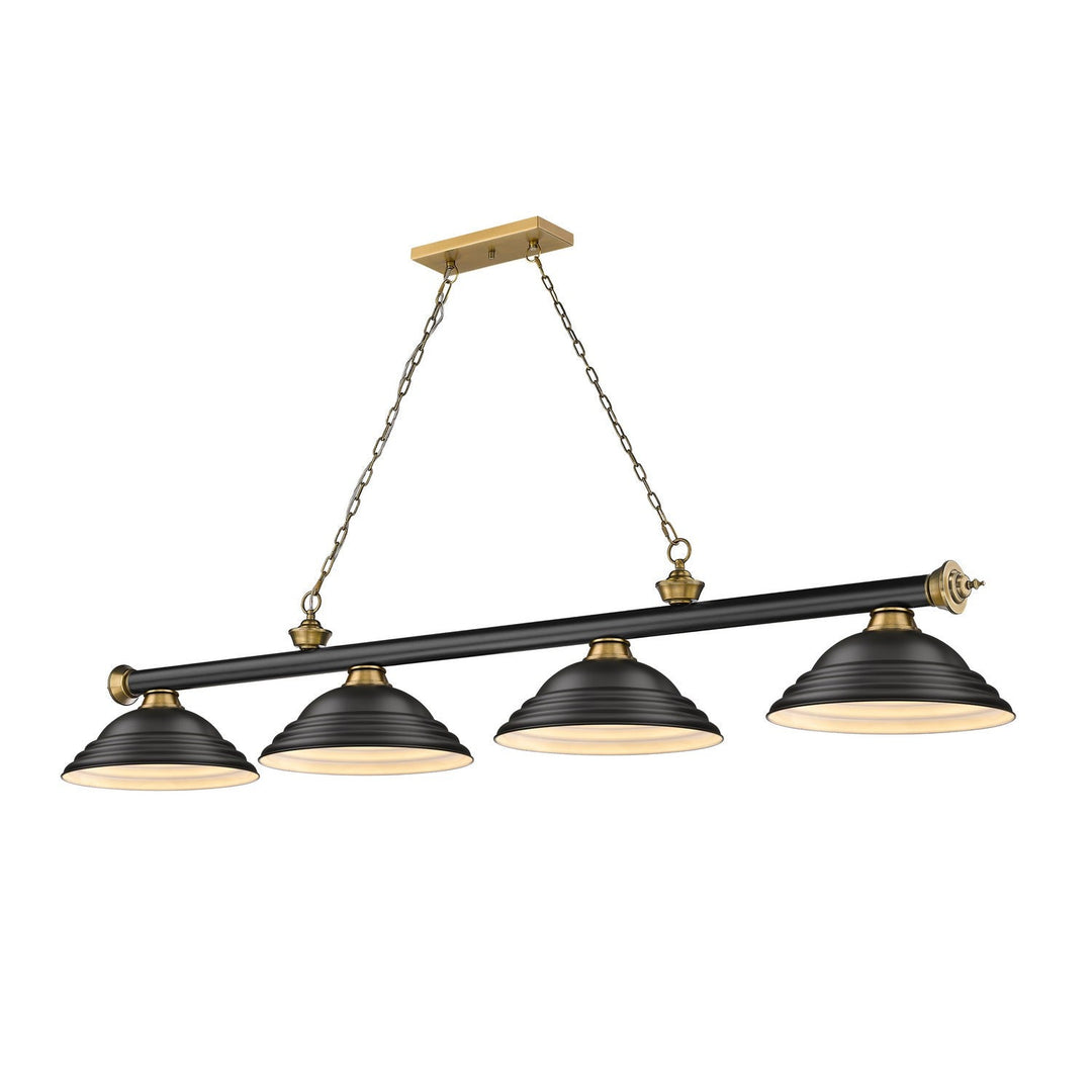 Z-Lite Cordon 2306-4MB-RB-SMB Pendant Light - Matte Black / Rubbed Brass