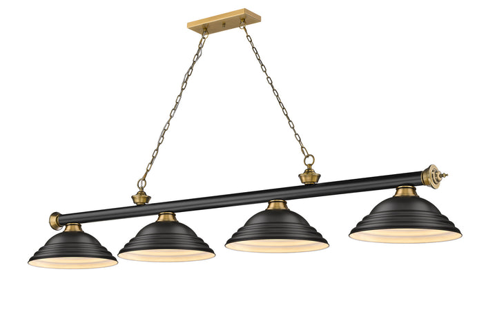 Z-Lite Cordon 2306-4MB-RB-SMB Pendant Light - Matte Black / Rubbed Brass