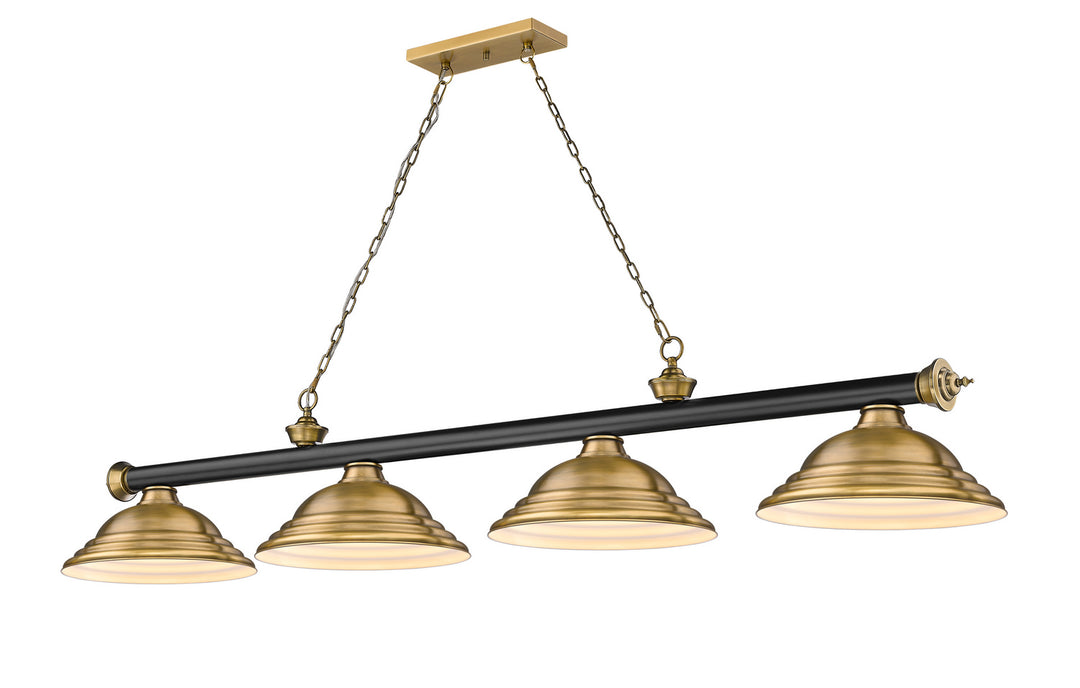 Z-Lite Cordon 2306-4MB-RB-SRB Pendant Light - Matte Black / Rubbed Brass