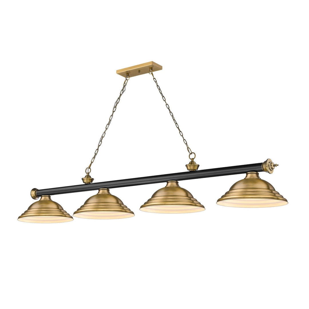 Z-Lite Cordon 2306-4MB-RB-SRB Pendant Light - Matte Black / Rubbed Brass