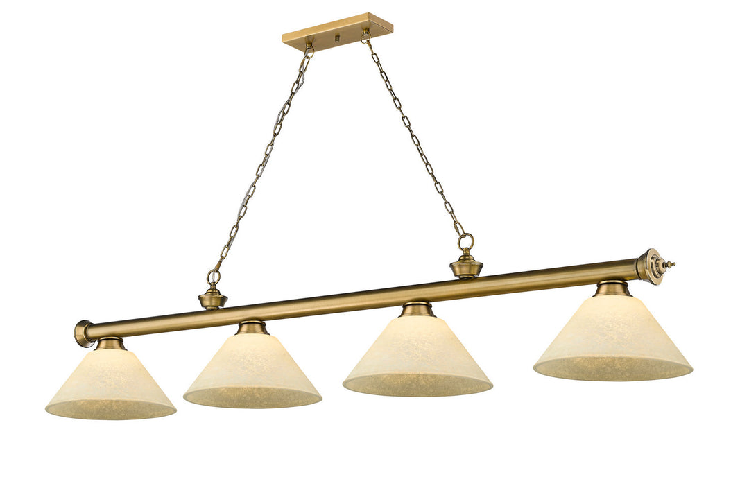 Z-Lite Cordon 2306-4RB-AGM14 Pendant Light - Rubbed Brass