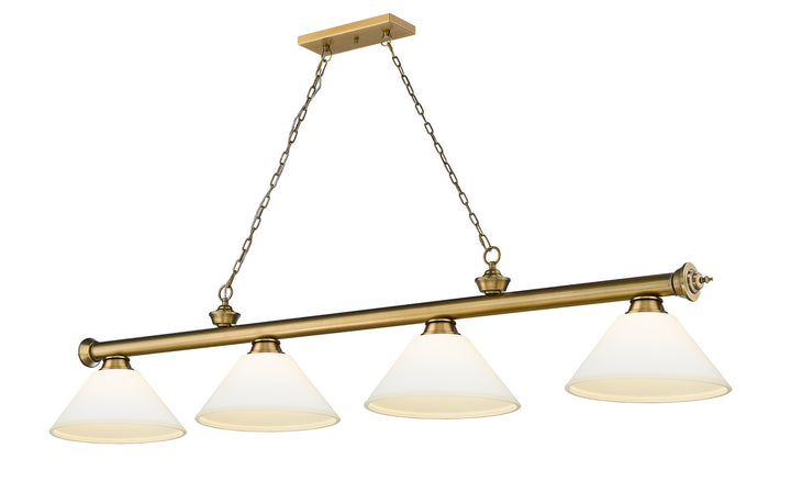Z-Lite Cordon 2306-4RB-AMO14 Pendant Light - Rubbed Brass