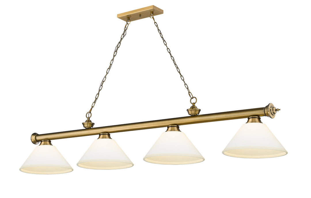Z-Lite Cordon 2306-4RB-AMO14 Pendant Light - Rubbed Brass