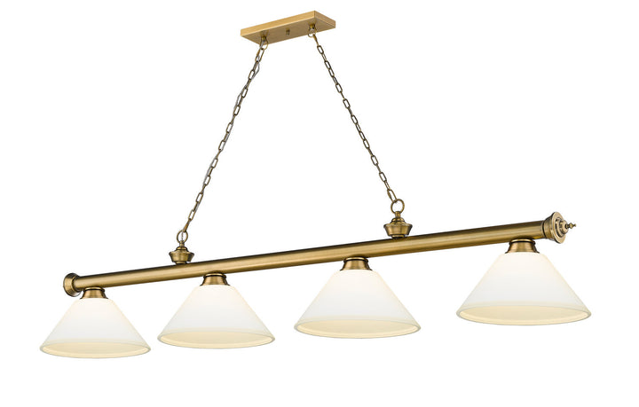 Z-Lite Cordon 2306-4RB-AMO14 Pendant Light - Rubbed Brass