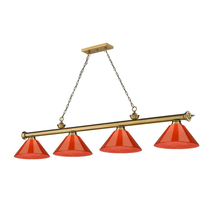 Z-Lite Cordon 2306-4RB-ARBG Pendant Light - Rubbed Brass