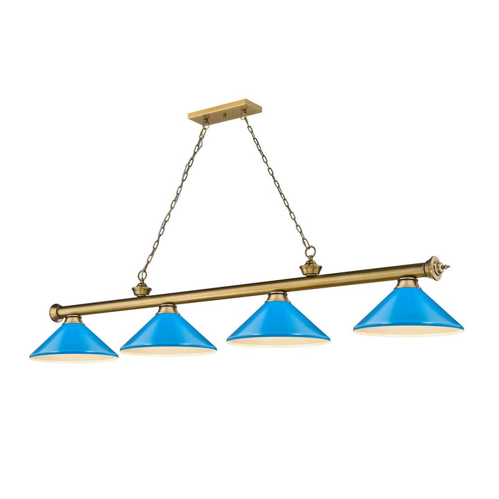 Z-Lite Cordon 2306-4RB-MEB Pendant Light - Rubbed Brass