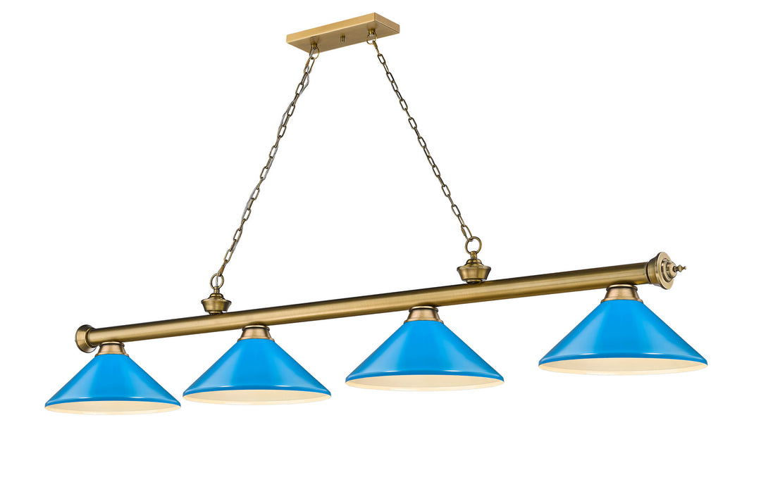Z-Lite Cordon 2306-4RB-MEB Pendant Light - Rubbed Brass