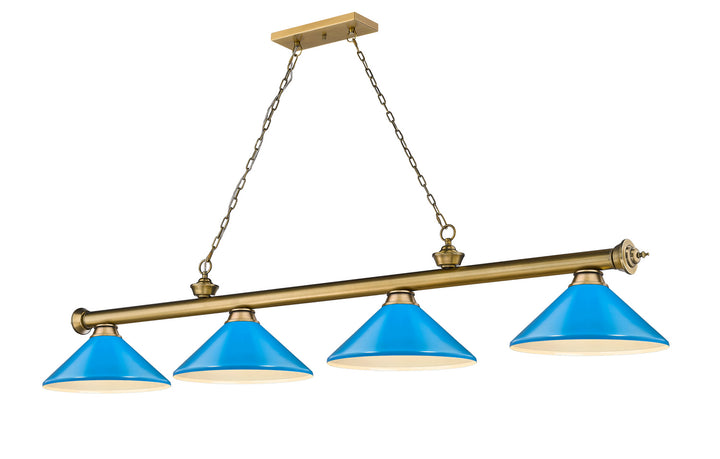 Z-Lite Cordon 2306-4RB-MEB Pendant Light - Rubbed Brass