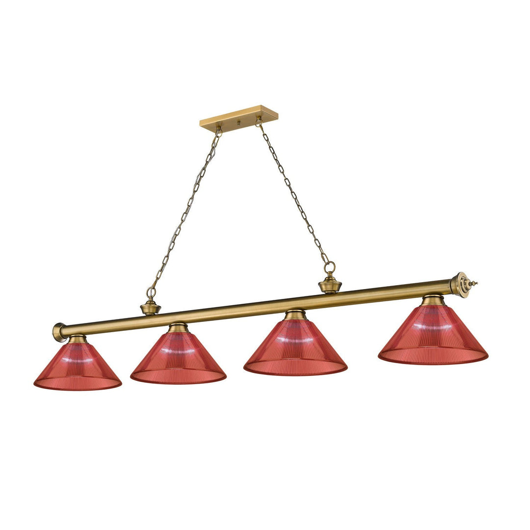 Z-Lite Cordon 2306-4RB-PRD Pendant Light - Rubbed Brass