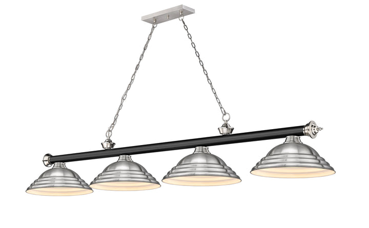 Z-Lite Cordon 2306-4MB-BN-SBN Pendant Light - Matte Black / Brushed Nickel