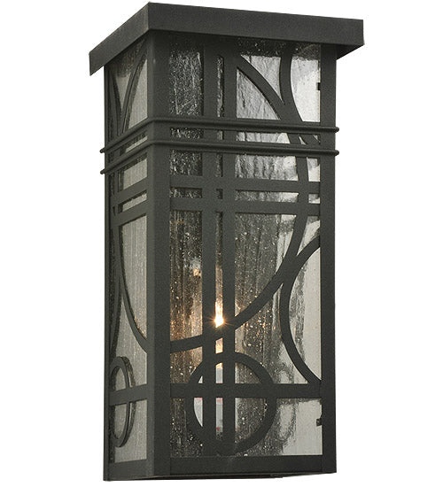 Meyda Tiffany Lighting 116774 Revival One Light Wall Sconce Outdoor Black